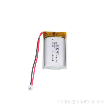 Uppladdningsbar Li -jon litiumpolymerbatteri 3.7V 390mAh